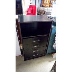 MEUBLE NOIR 4 TIROIRS