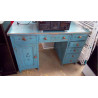 BUREAU PATINÉ BLEU