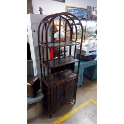 ETAGERE ROTIN 2 PORTES