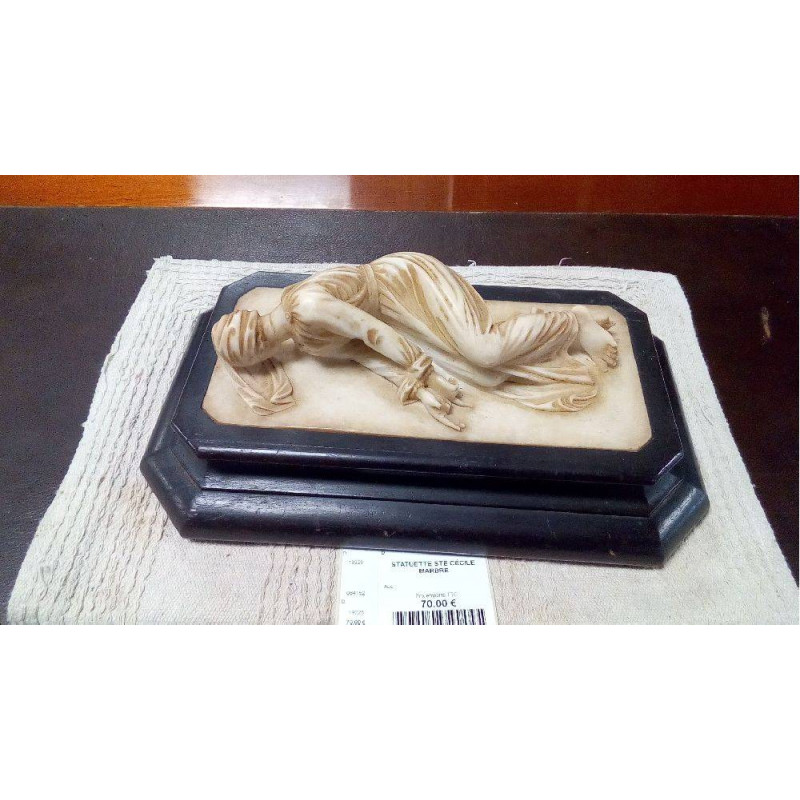 STATUETTE STE CÉCILE MARBRE