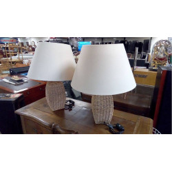 PAIRE DE LAMPES TRÉSSÉES AJ...
