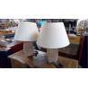 PAIRE DE LAMPES TRÉSSÉES AJ ÉCRUS