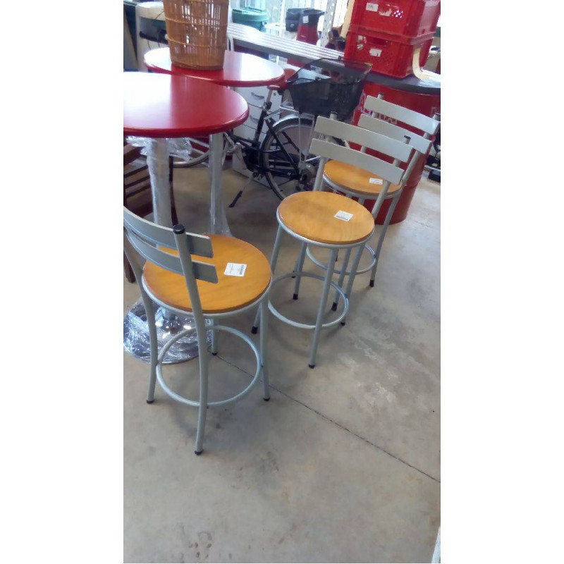 TABOURET BAR METAL ET BOIS 