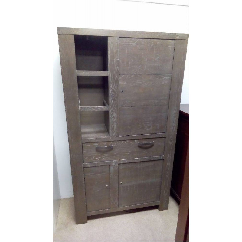 MEUBLE DE RANGEMENT ACACIA TAUPE LUMINEUX