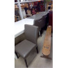 LOT DE 6 CHAISES SIMILI TAUPE
