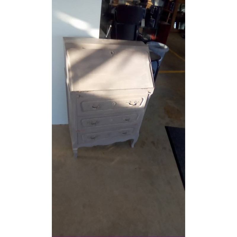 SECRETAIRE PATINÉ GRIS