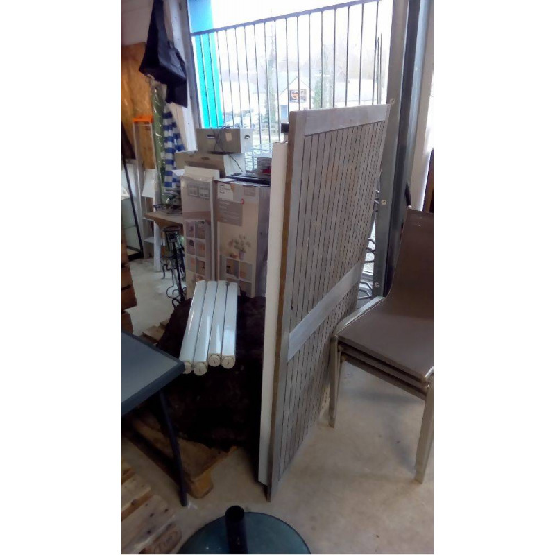 TABLE DE JARDIN TECK ET ALU RECTANGLE