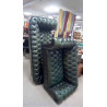 SALON CUIR CHESTERFIELD VERT ANGLAIS 5 PLACES