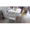 TABLE DE JARDIN -PLIANTE EN TÔLE AVEC 4 CHAISES 