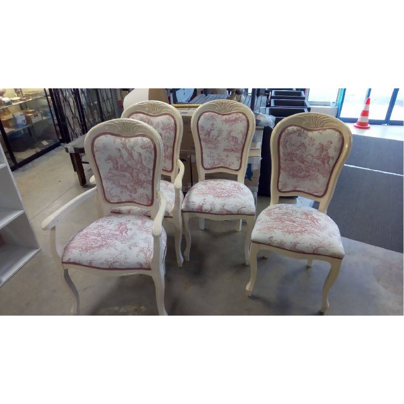 ENSEMBLE DE CHAISES ET FAUTEUILS TAPISSÉS