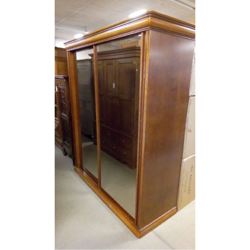 DRESSING MERISIER 2 PORTES MIROIRS