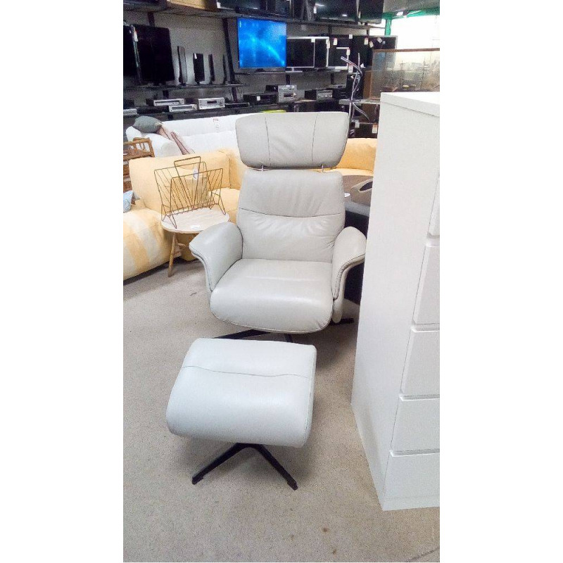 FAUTEUIL GRIS RELAX AVEC REPOSE PIED