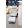 FAUTEUIL GRIS RELAX AVEC REPOSE PIED