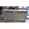 MEUBLE TV BLANC 2 TIROIRS