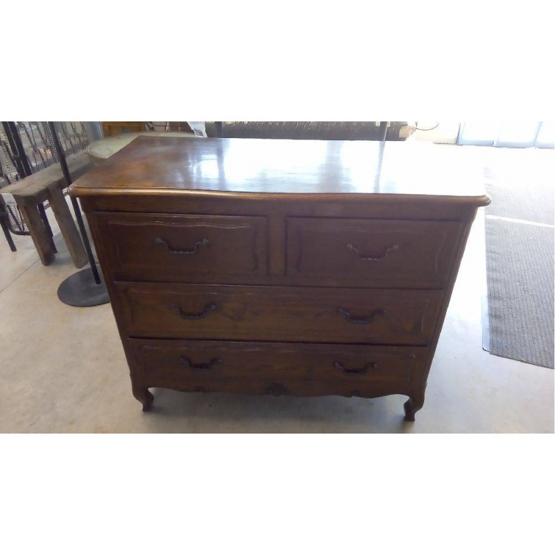 COMMODE CHÊNE 4 TIROIRS