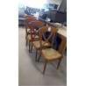 LOT DE 6  CHAISES PAILLÉES MERISIER