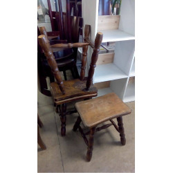 TABOURET BOIS 4 PIEDS