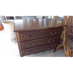 COMMODE CHÊNE 3 TIROIRS À...