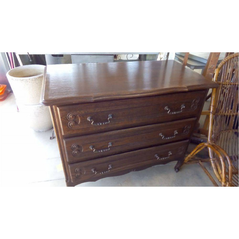 COMMODE CHÊNE 3 TIROIRS À PEINDRE