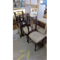 CHAISES TUBE ET TISSU X4