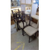 CHAISES TUBE ET TISSU X4