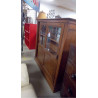 MEUBLE D\'APPOINT VITRINE MERISIER 2 PORTES COULISSANTES 