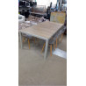 TABLE DE JARDIN ALU ET PVC STYLE CHENE 8/10 PERSONNES