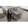 TABLE DE TERRASSE BOIS AVEC 2 CHAISES PLIANTES