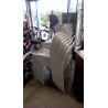 LOT DE 7 CHAISES PLASTIQUE BLANC CASSÉ EN L\'ÉTAT