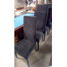 CHAISES  VELOURS NOIR ITALY X6