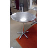 TABLE RONDE BISTROT INOX BROSSÉ