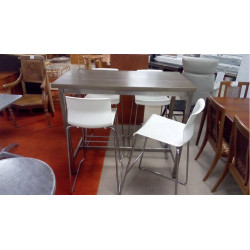 MANGE DEBOUT AVEC 4 TABOURETS 