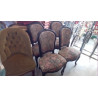 LOT DE 4 CHAISES TAPISSÉES 
