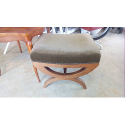 TABOURET TAPISSÉ VELOURS VERT