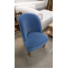 FAUTEUIL VELOURS BLEU