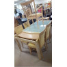 TABLE CONTEMPORAINE ALLONGE AVEC 6 ASSISES 