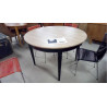 TABLE RONDE CAMIF AVEC 2 ALLONGES (REFUS LIVRAISON POUR DEFAUT RÉPARÉ VALEUR 1619 €)