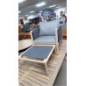 FAUTEUIL DE JARDIN AVEC REPOSE PIED TOILE IMPUTRESCIBLE
