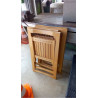 LOT DE 4 CHAISES PLIANTES BOIS MASSIF