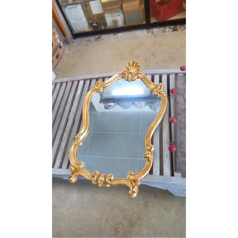 MIROIR DORÉ RÉSINE