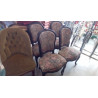 LOT DE 4 CHAISES TAPISSÉES 