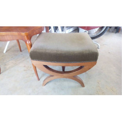 TABOURET TAPISSÉ VELOURS VERT