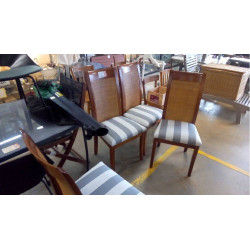 LOT DE 4 CHAISES TAPISSÉES...