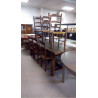 TABLE DE CAMPAGNE CHÊNE 215/85 AVEC 6 CHAISES PAILLÉES 