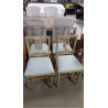 LOT DE 4 CHAISES ÉPOQUE DOSSIER LYRE