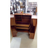 BUREAU CABINE VINTAGE TECK AVEC CLÉ 