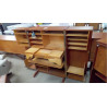 BUREAU CABINE TECK VINTAGE AVEC ÉCLAIRAGE 