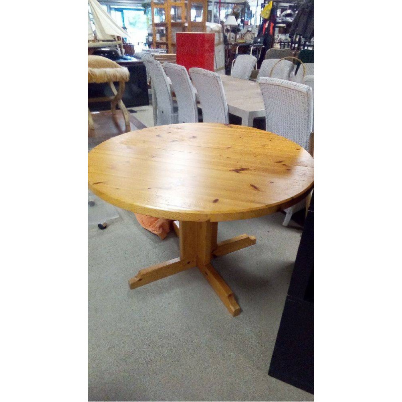 TABLE RONDE PIN 1 ALLONGE EXT