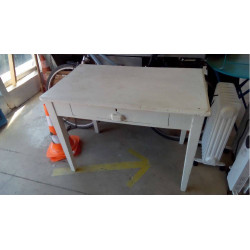 PETITE TABLE  BLANCHE 1 TIROIR