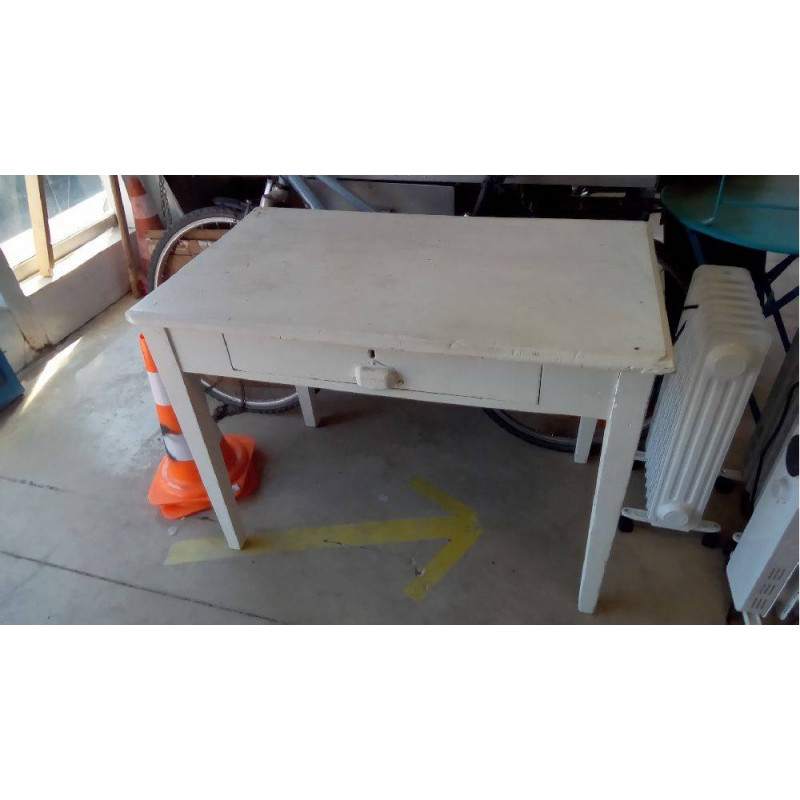 PETITE TABLE  BLANCHE 1 TIROIR